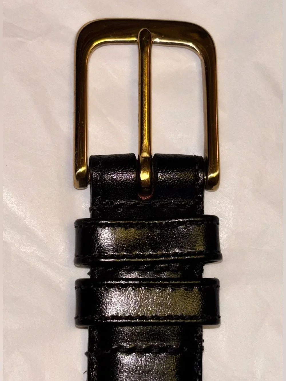 Vintage Coach Black Leather Men’s Belt Strap Size 32 Brass Buckle